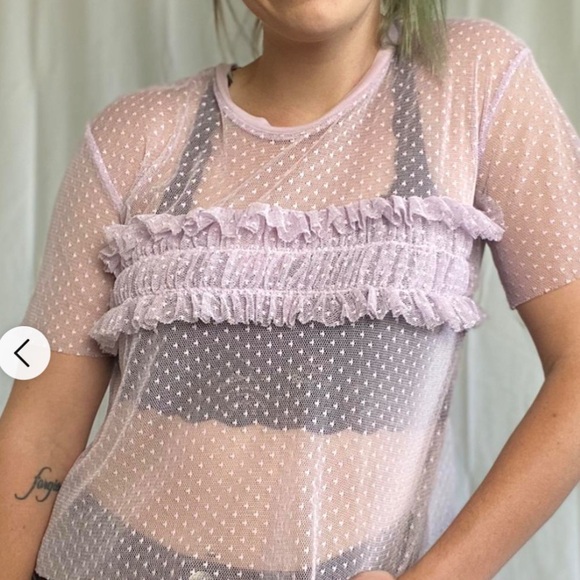 NWOT✨ Topshop Sheer Top - Picture 2 of 9